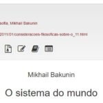 O sistema do mundo — Mikhail Bakunin
